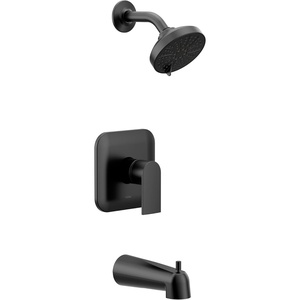 Moen UT2473EP Genta LX M-CORE 2-Series 1-Handle Tub and Shower Trim Kit, Valve Required, Chrome(Matte Black)