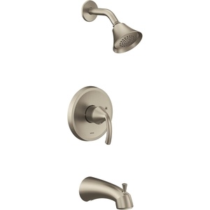 Moen UT2743EPBN Glyde M-CORE 2-Series 1-Handle Tub and Shower Trim Kit, Valve Required, Brushed Nickel(Brushed Nickel)