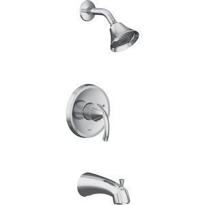 Moen UT2743EPBN Glyde M-CORE 2-Series 1-Handle Tub and Shower Trim Kit, Valve Required, Brushed Nickel(Chrome)