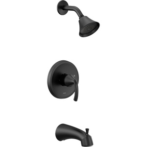 Moen UT2743EPBN Glyde M-CORE 2-Series 1-Handle Tub and Shower Trim Kit, Valve Required, Brushed Nickel(Matte Black)