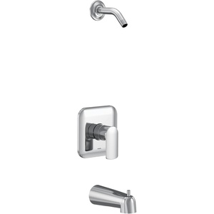 Moen UT2813NHBL Rizon M-CORE 2-Series 1-Handle Tub and Shower Trim Kit, Valve Required, Matte Black(Chrome)
