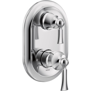 Moen UT5500 Wynford M-CORE 3-Series 2-Handle Shower Trim with Integrated Transfer Valve, Valve Required, Chrome(Chrome)