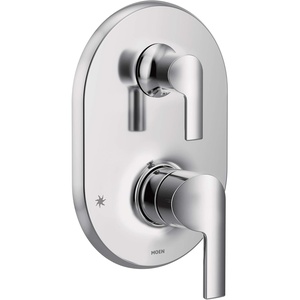 Moen UTS2611BL Doux M-CORE 3-Series 2-Handle Shower Trim with Integrated Transfer Valve, Valve Required, Matte Black(Chrome)