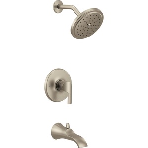 Moen UTS3203BN Doux M-CORE 3-Series 1-Handle Tub and Shower Trim Kit, Valve Required, Brushed Nickel(Brushed Nickel)