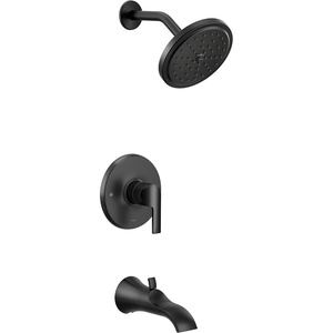 Moen UTS3203BN Doux M-CORE 3-Series 1-Handle Tub and Shower Trim Kit, Valve Required, Brushed Nickel(Matte Black)