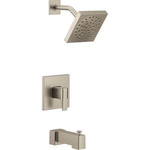 Moen UTS3713 90 Degree M-CORE 3-Series 1-Handle Tub and Shower Trim Kit, Valve Required, Chrome(Brushed Nickel)