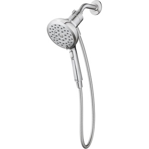 Moen Verso Eco-Performance Handshower, Detachable Round Shower Head with Magnetix Docking System, 60″ Hose, Spot Resist Brushed Nickel, 220H2EPSRN(Chrome)