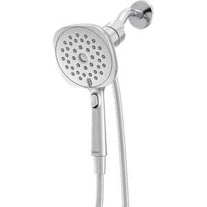 Moen Verso Infiniti Dial Square Handheld Shower, 5-Inch Diameter Spray Head, Brushed Gold, 220H5BG(Chrome)
