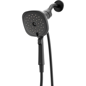 Moen Verso Infiniti Dial Square Handheld Shower, 5-Inch Diameter Spray Head, Brushed Gold, 220H5BG(Matte Black)