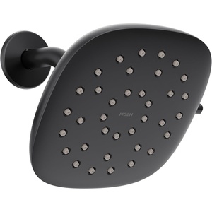 Moen Verso Infiniti Dial Square Rain Shower Head, 7-Inch Diameter Spray Head, Chrome, 220R5(Matte Black)