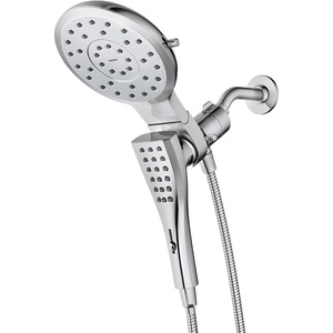 Moen Verso Matte Black Eight-Function 7″ Diameter Spray Head Standard with Handshower and 72-inch Hose with Eco Performance, 220C3EPBL(Chrome)