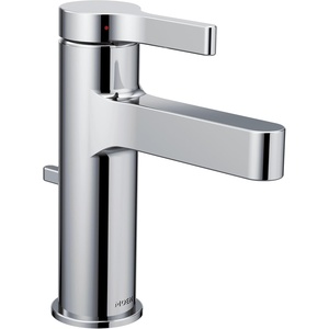 Moen Vichy Chrome One-Handle Single Hole Modern Bathroom Faucet, 6710