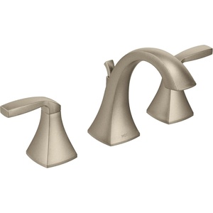 Moen Voss Brushed Nickel Contemporary Two-Handle Widespread Bathroom Sink Faucet Trim Kit for Adjustable 3-Hole Installations, Valve Required, T6905BN(Brushed Nickel)