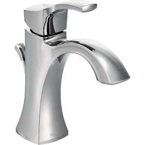 Moen Voss Chrome One-Handle Single Hole Bathroom Sink Faucet with Optional Deckplate, 6903(Chrome)