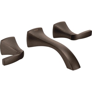 Moen Voss Two-Handle Wall Mount Bathroom Faucet Trim Kit, Valve Required, Chrome T6906(Bronze)