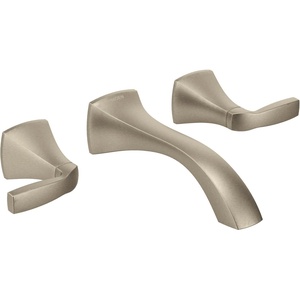 Moen Voss Two-Handle Wall Mount Bathroom Faucet Trim Kit, Valve Required, Chrome T6906(Nickel)