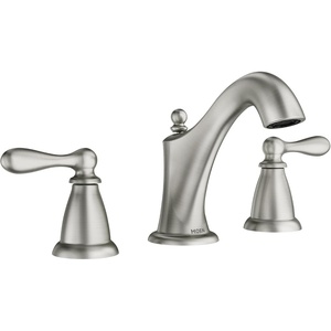 Moen WS84440SRN Two-Handle High Arc Bathroom Faucet, Spot Resist Brushed Nickel(Spot Resist Brushed Nickel)