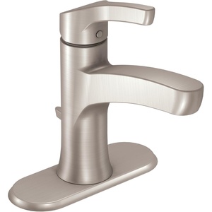 Moen WSL84733SRN Danika Single Handle 1 Hole Bathroom Faucet, Spot Resist Brushed Nickel