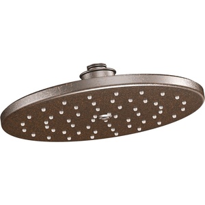 Moen Waterhill Brushed Nickel 10-Inch Wide Single Function Rain Showerhead with Immersion Rainshower Technology, S112BN(Oil Rubbed Bronze)