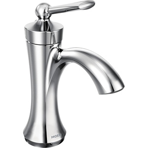 Moen Wynford Brushed Nickel One-Handle High-Arc Bathroom Faucet with Drain Assembly, 4500BN(Chrome)