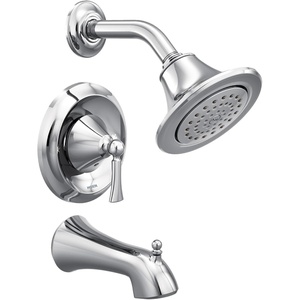 Moen Wynford Brushed Nickel Posi-Temp Tub and Shower Trim Kit Valve Required, T4503BN(Chrome)