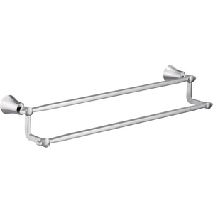Moen YB0322CH Flara 24-Inch Double -Towel Bar, Chrome(Chrome)