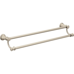 Moen YB6422ORB Belfield 24 inch Bathroom Double -Towel Bar, Oil Rubbed Bronze(Brushed Nickel)