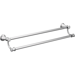 Moen YB6422ORB Belfield 24 inch Bathroom Double -Towel Bar, Oil Rubbed Bronze(Chrome)