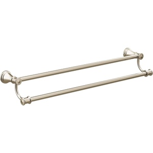 Moen YB6422ORB Belfield 24 inch Bathroom Double -Towel Bar, Oil Rubbed Bronze(Polished Nickel)
