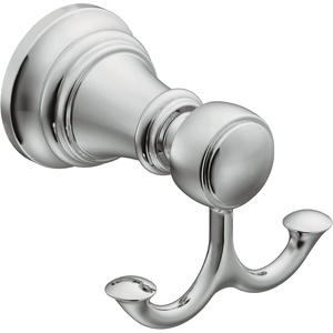 Moen YB8403BG Weymouth Double Robe Hook, Brushed Gold(Chrome)