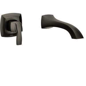 Voss Oil Rubbed Bronze Single Handle Wall Mount Tub Filler High Flow Tub Faucet with 10″ Spout Reach, WT691ORB