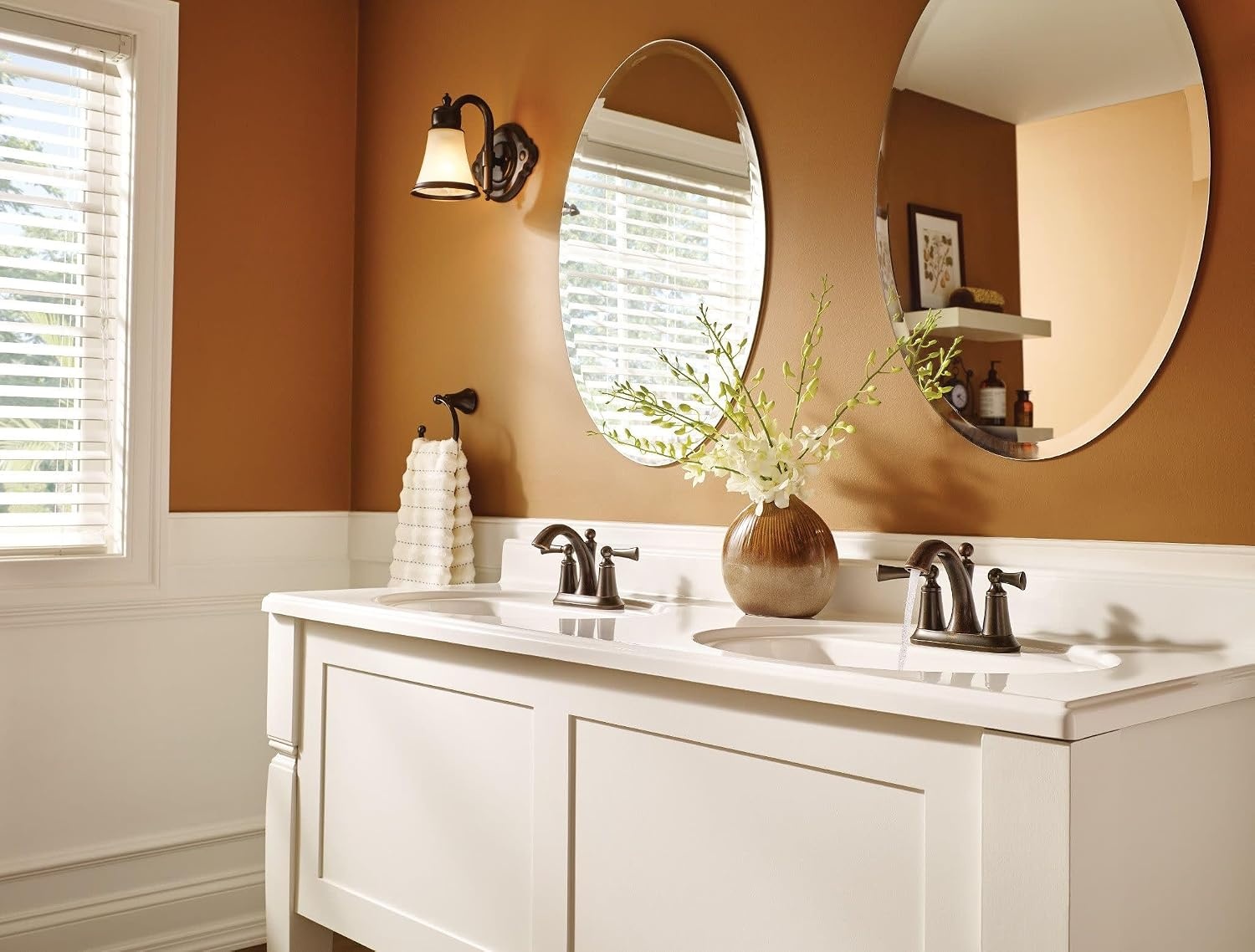 image:imageMoen 4505ORB Wynford TwoHandle Centerset High Arc Bathroom Faucet Oil Rubbed Bronze