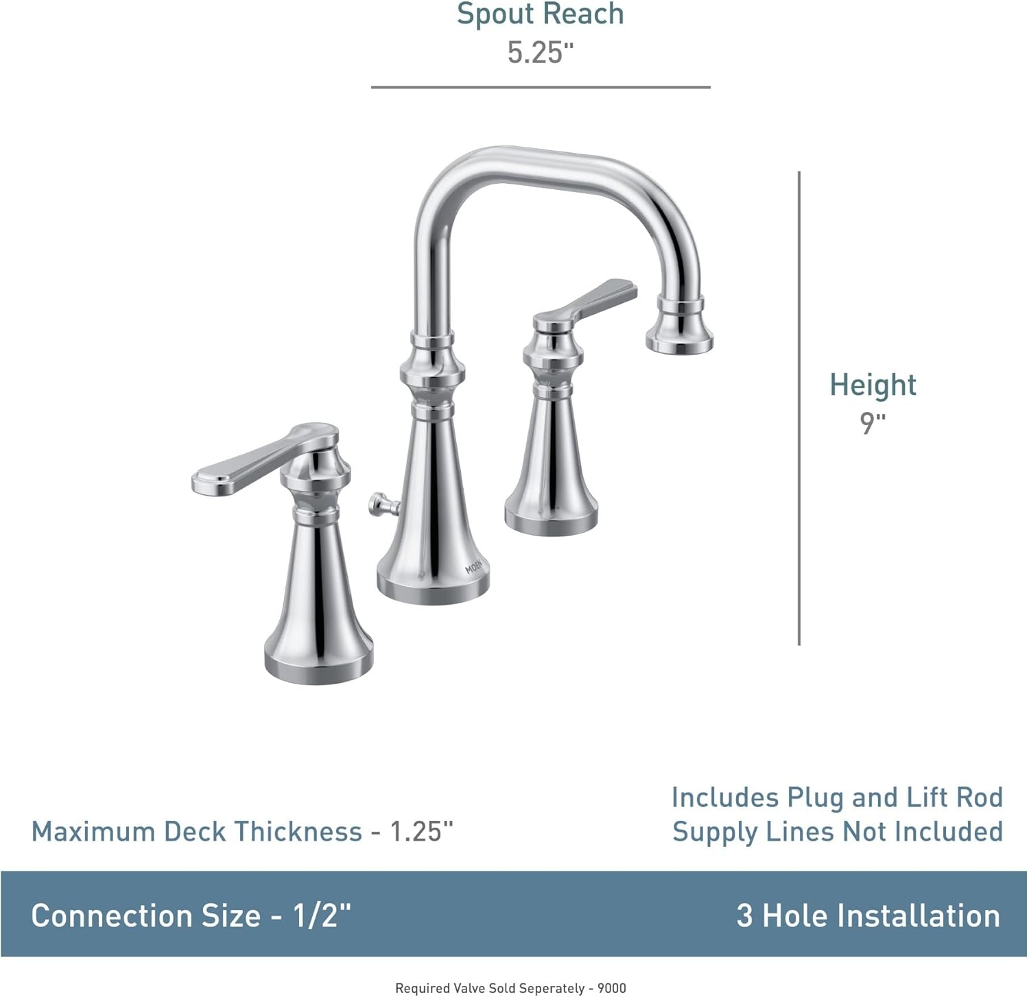 image:imageMoen Colinet Brushed Gold Traditional TwoHandle Widespread HighArc Bathroom Faucet with Cross Handles Valve Required TS44103BGBrushed Gold