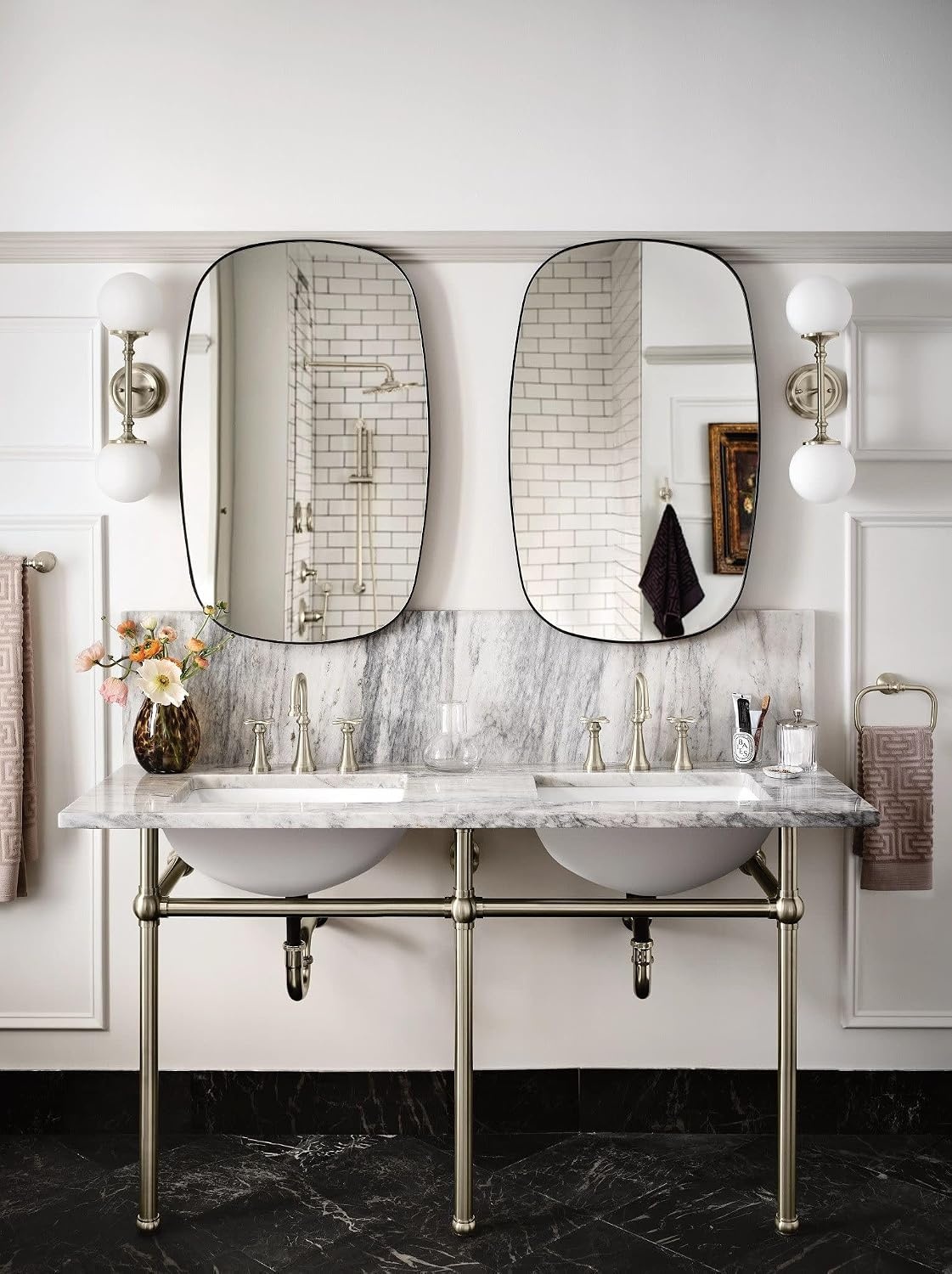 image:imageMoen Colinet Brushed Gold Traditional TwoHandle Widespread HighArc Bathroom Faucet with Cross Handles Valve Required TS44103BGBrushed Nickel