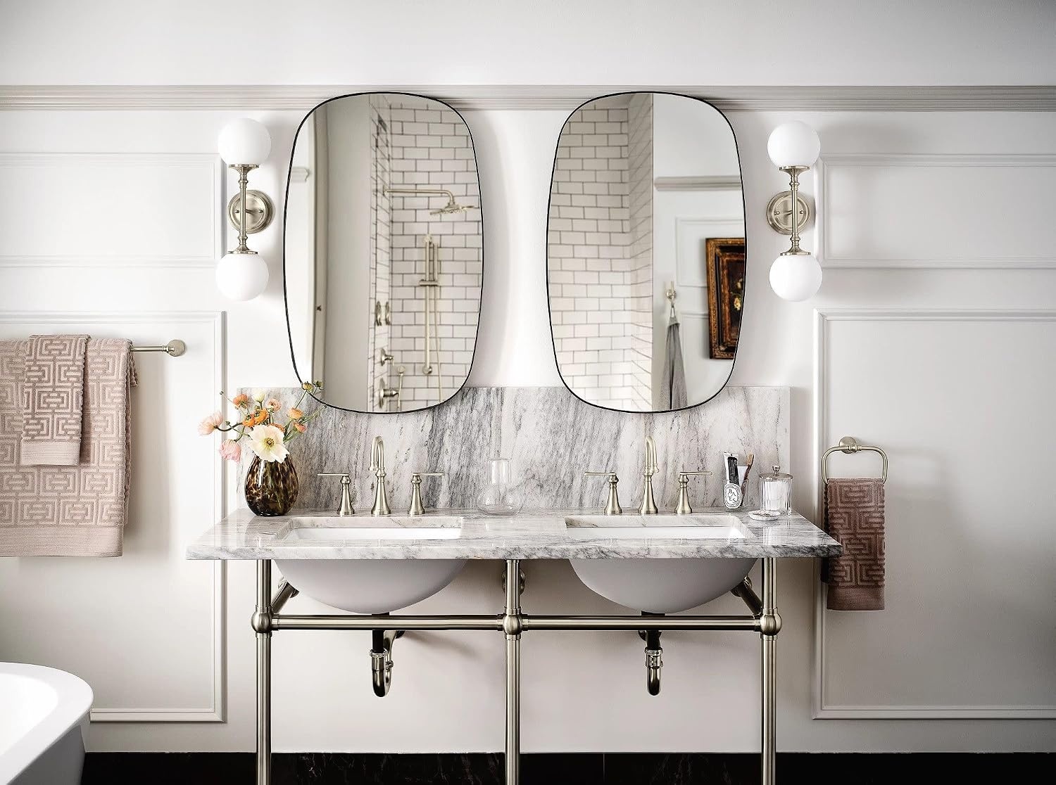 image:imageMoen Colinet Brushed Gold Traditional TwoHandle Widespread HighArc Bathroom Faucet with Cross Handles Valve Required TS44103BGBrushed Nickel