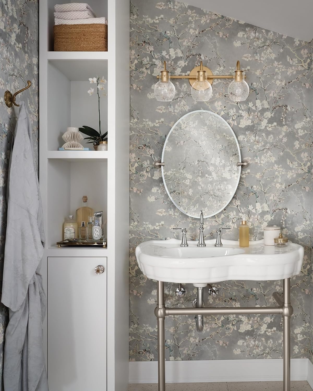 image:imageMoen Colinet Brushed Gold Traditional TwoHandle Widespread HighArc Bathroom Faucet with Cross Handles Valve Required TS44103BGChrome