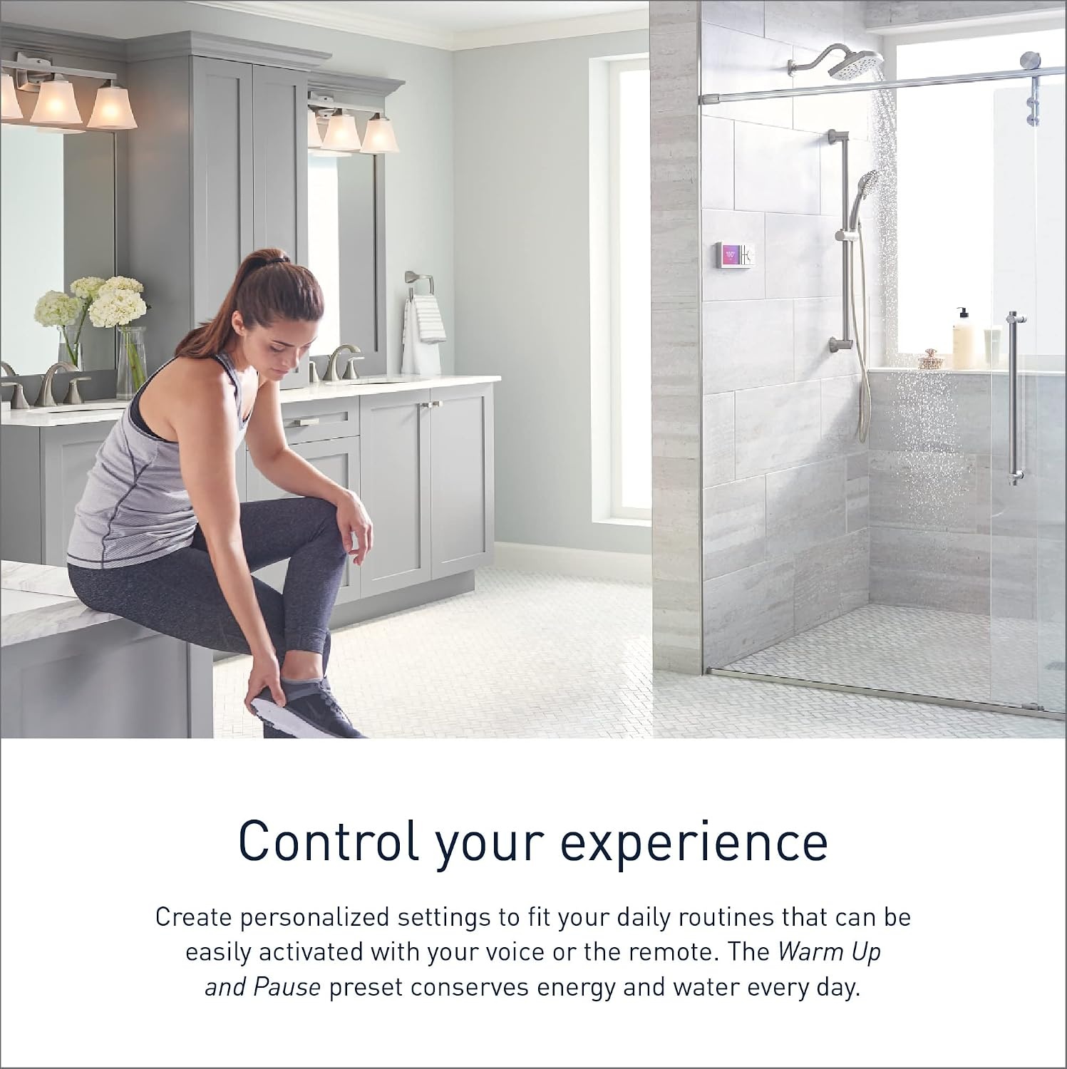 image:imageMoen TS3302TB U by Moen Digital Shower Controller and S3102 Valve 2OutletTerra Beige