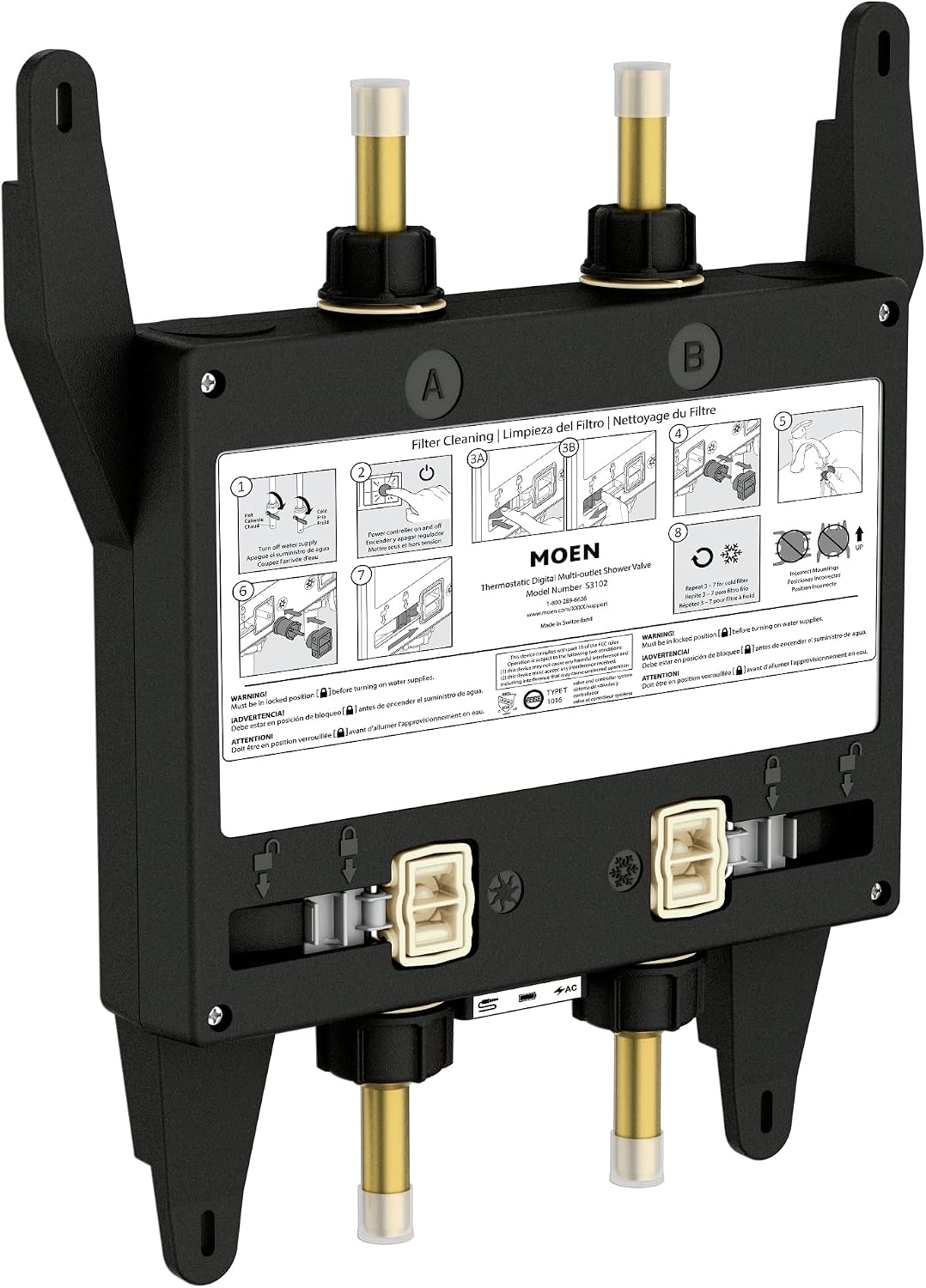 image:imageMoen TS3302TB U by Moen Digital Shower Controller and S3102 Valve 2OutletTerra Beige