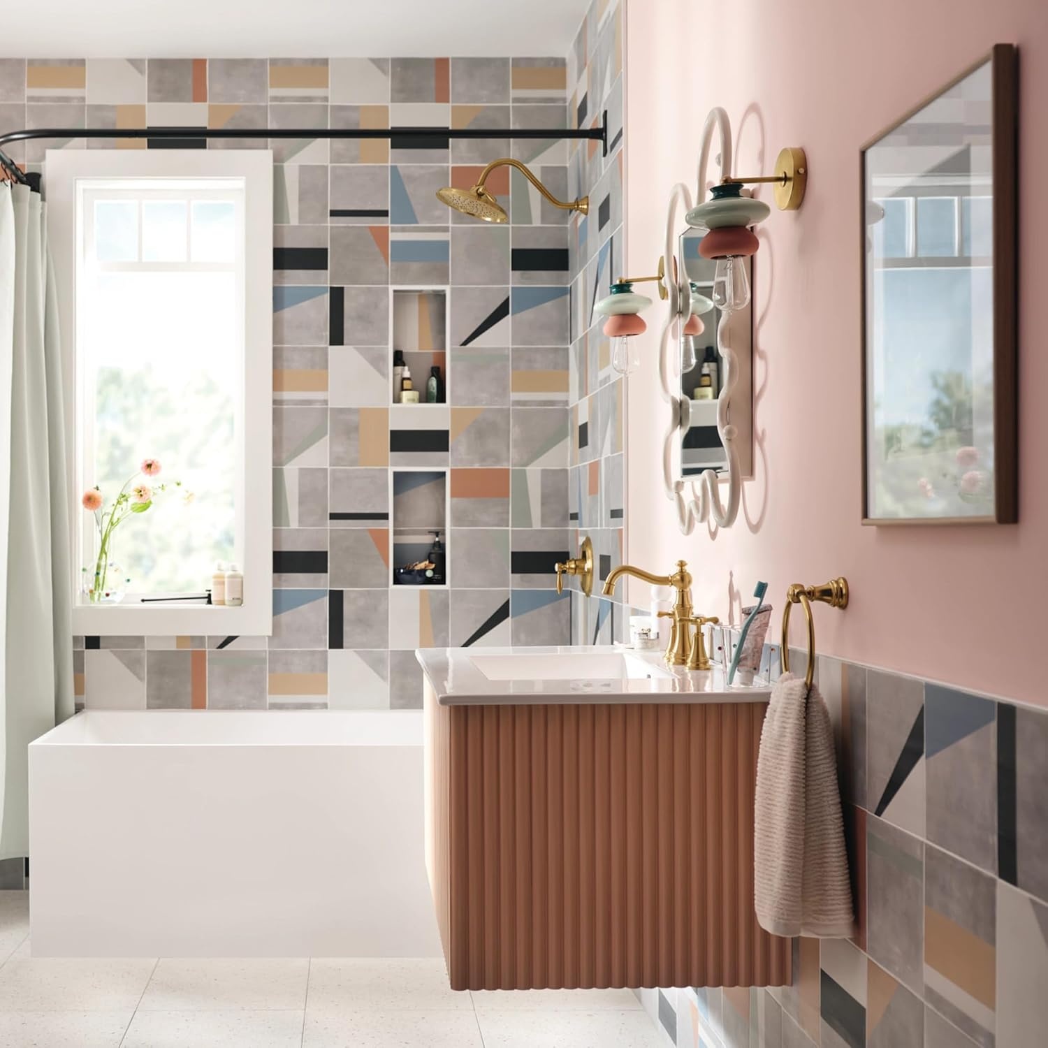 image:imageMoen UTS33103EPBG Weymouth MCORE 3Series 1Handle EcoPerformance Tub and Shower Trim Kit Valve Required Brushed Gold