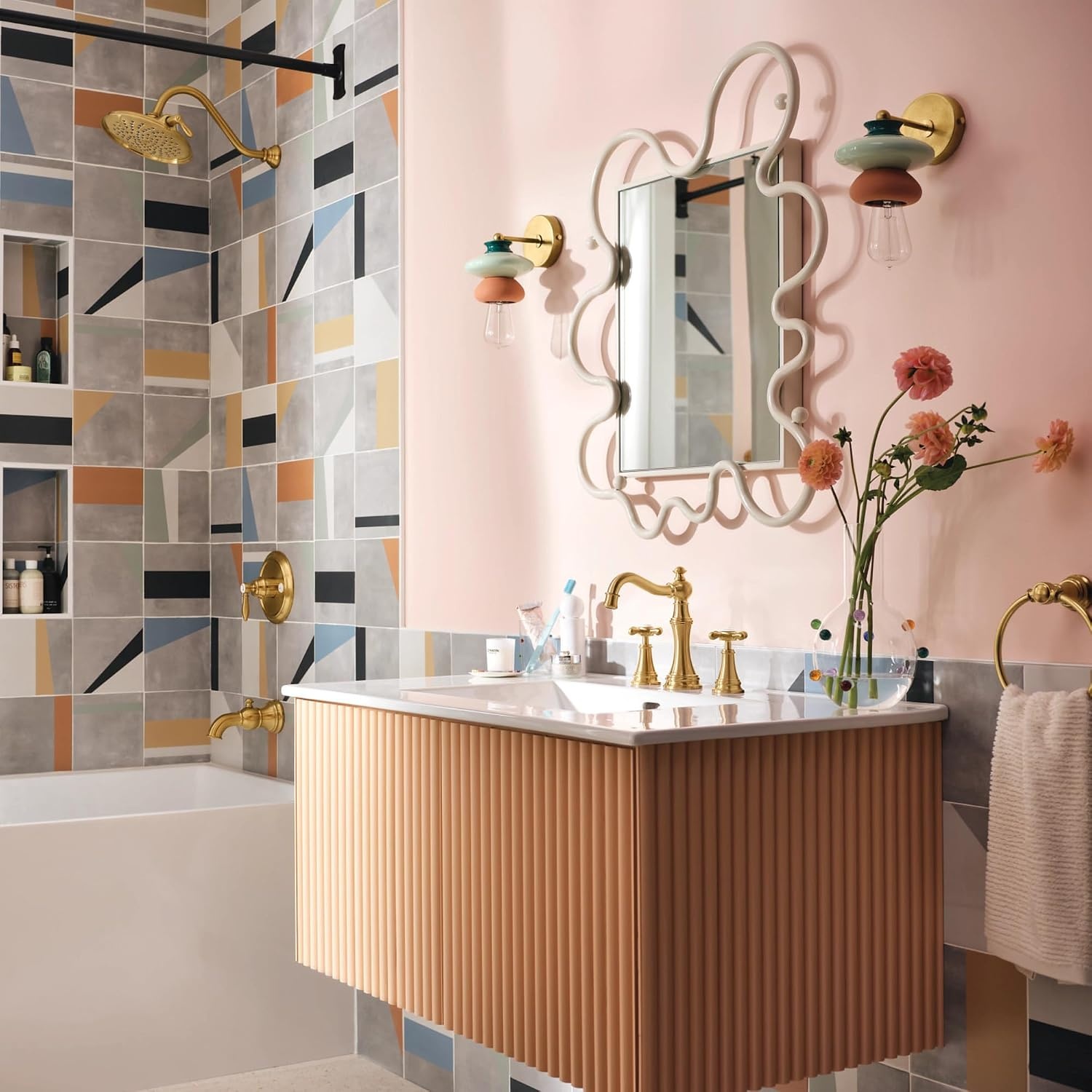 image:imageMoen UTS33103EPBG Weymouth MCORE 3Series 1Handle EcoPerformance Tub and Shower Trim Kit Valve Required Brushed Gold