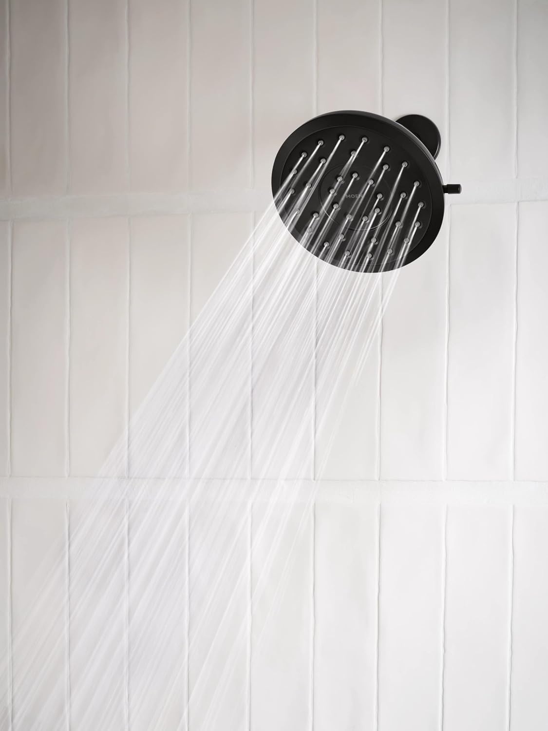 image:imageMoen Verso Infiniti Dial Round Rain Shower Head 7Inch Diameter Spray Head Matte Black 220R7BLMatte Black