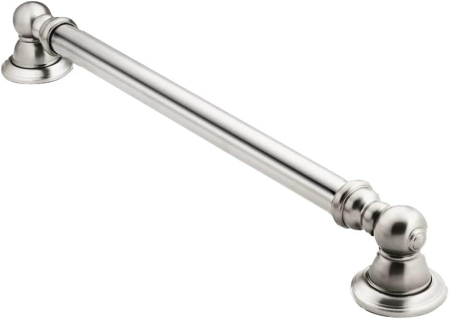 image:imageMoen YG5418CH Bathroom Safety 18Inch Stainless Steel Traditional Bathroom Grab Bar ChromeChrome