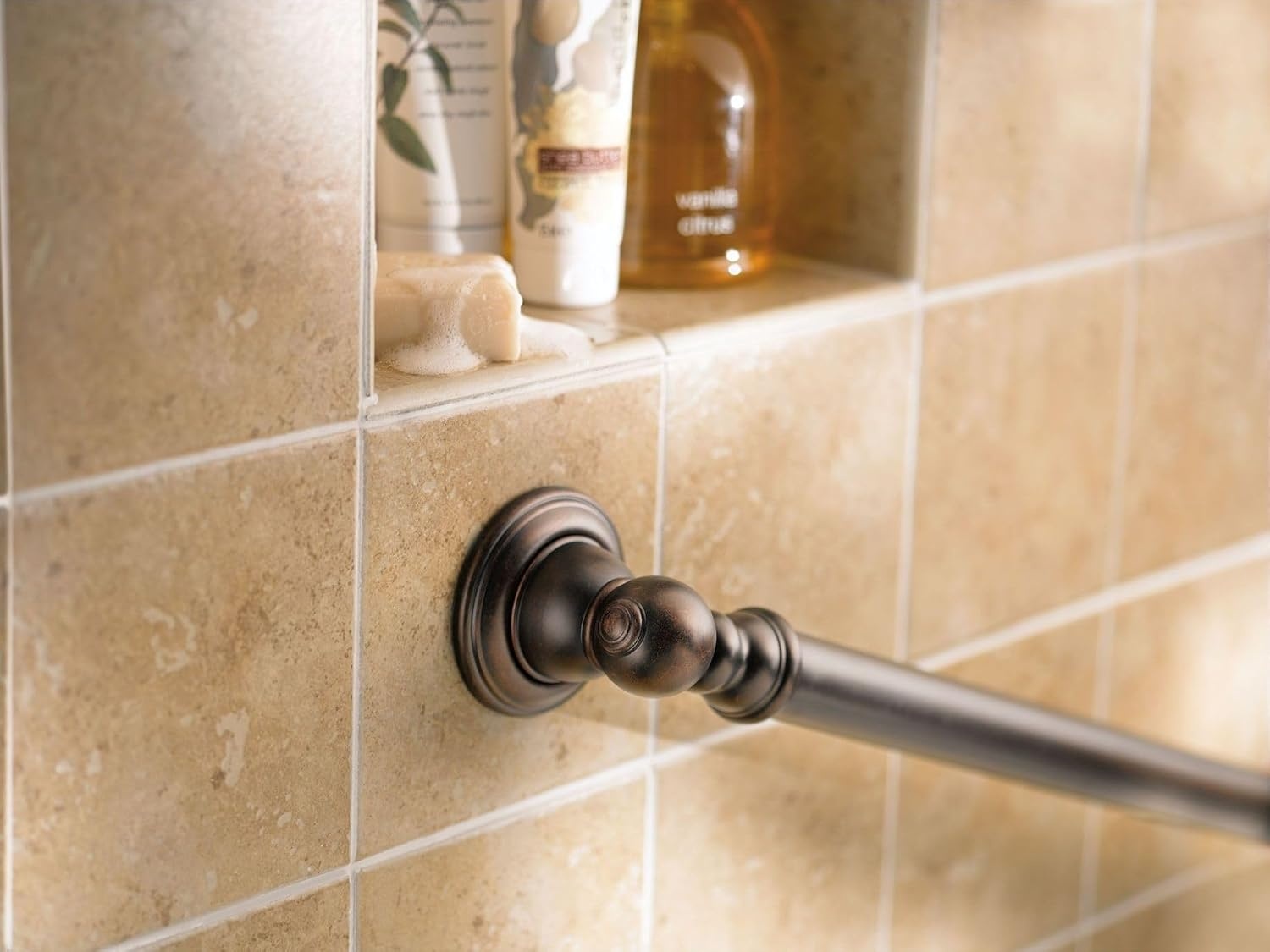 image:imageMoen YG5424ORB Bathroom Safety 24Inch Stainless Steel Traditional Bathroom Grab Bar OilRubbed BronzeOil Rubbed Bronze