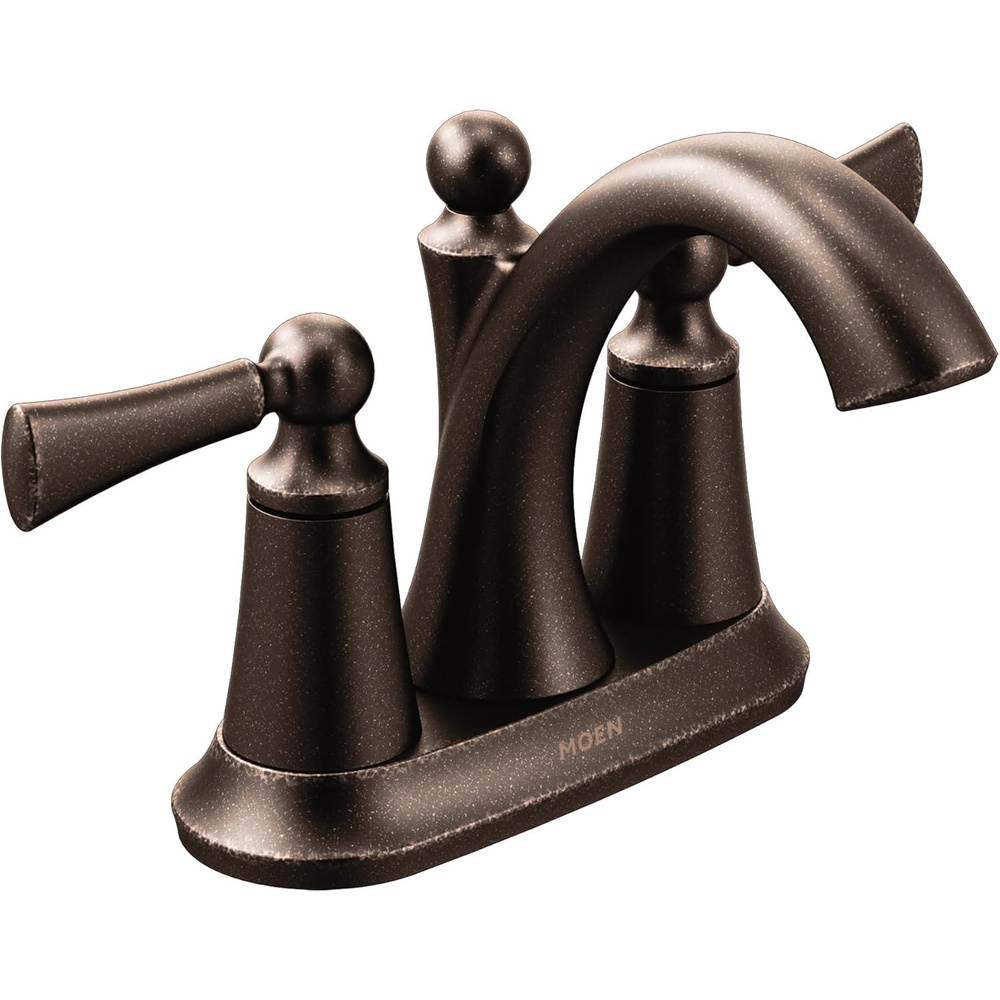 image:imageMoen 4505ORB Wynford TwoHandle Centerset High Arc Bathroom Faucet Oil Rubbed Bronze