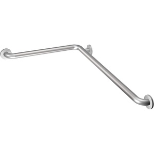 Moen 8996 Home Care Concealed Screw L-Shaped Bathroom Safety Grab Bar, 24-Inch x 48-Inch, Peened Stainless Steel