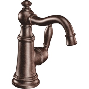Moen S42107ORB Weymouth One-Handle Single Hole Traditional Bathroom Sink Faucet with Drain Assembly, Oil Rubbed Bronze(Oil Rubbed Bronze)