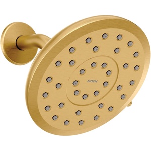 Moen Verso Infiniti Dial Round Rain Shower Head, 7-Inch Diameter Spray Head, Matte Black, 220R7BL(Brushed Gold)
