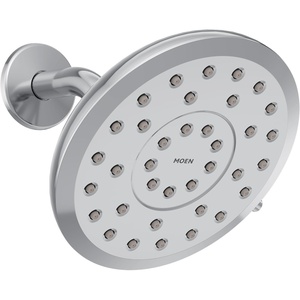 Moen Verso Infiniti Dial Round Rain Shower Head, 7-Inch Diameter Spray Head, Matte Black, 220R7BL(Chrome)