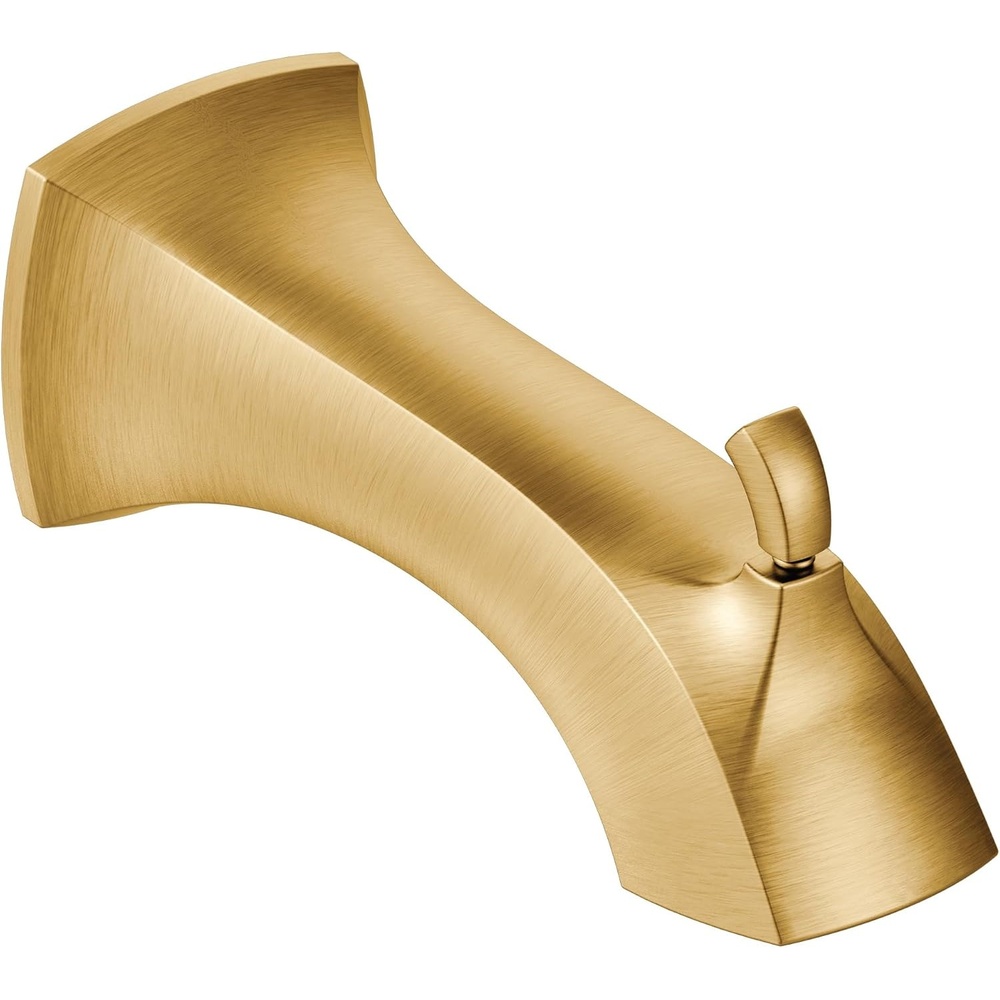 image:imageMoen 161955NL Voss 12Inch Slip Fit Connection Diverter Tub Spout Polished NickelBrushed Gold
