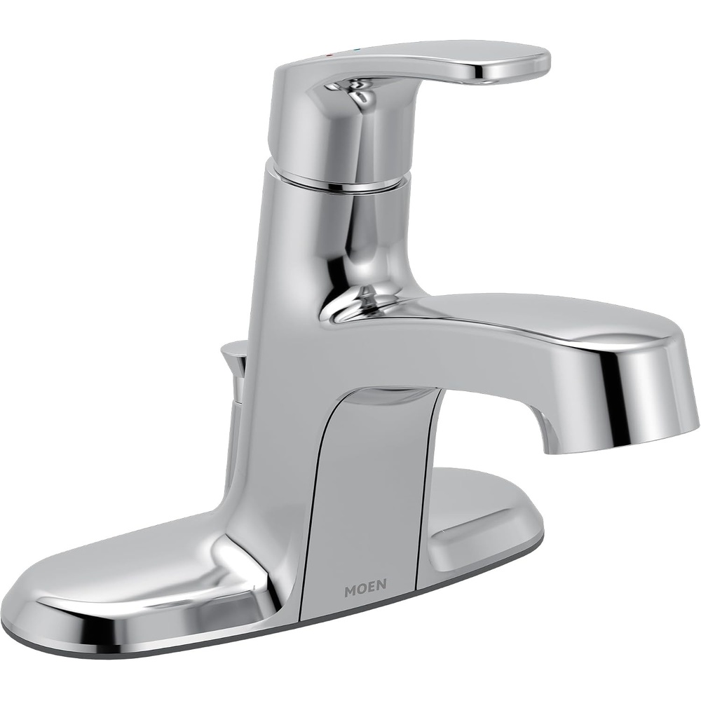 image:imageMoen Chateau Chrome SingleHandle Centerset Bathroom Faucet Without Drain Assembly L45701